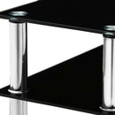 Artiss Hall Console Table Black Glass Hallway Entry Display Stainless Steel