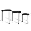 Artiss Coffee Table Nest Of Tables Side Table Tempered Glass Stainless Steel Leg