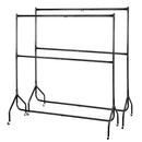 2x Clothes Racks Metal Garment Display Rolling Double Rails Hanger Airer Stand