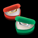 SET OF 3 SURPRISE DESIGNER STYLE RINGS - SIZE P