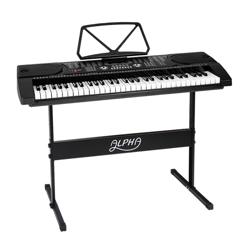 ALPHA 61 Keys Electronic Piano Keyboard Music LED Electric Holder Stand Adaptor