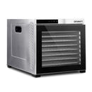 Devanti 10 Trays Food Dehydrator Commercial Dehydrators Beef Jerky Maker Fruit Dryer Stainless Steel