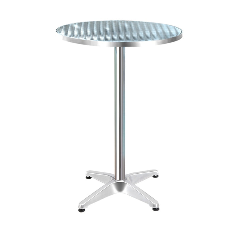 Gardeon Bar Table Outdoor Indoor Furniture Adjustable Aluminium Pub Cafe Round