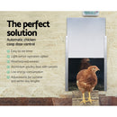 Giantz Automatic Chicken Coop Door Opener Cage Closer Timer and Light Sensor