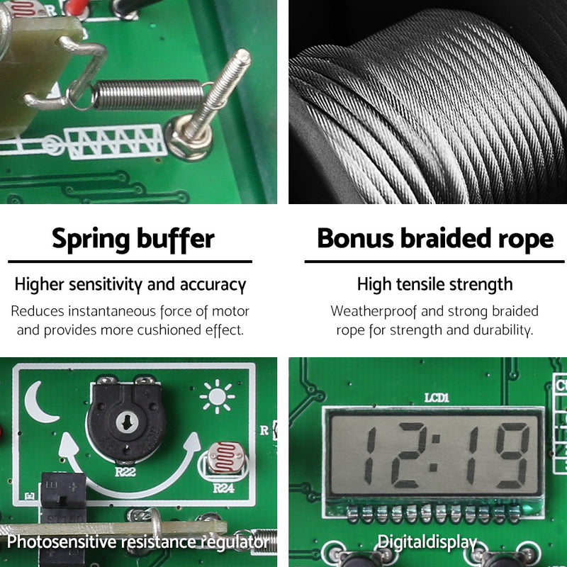 Giantz Automatic Chicken Coop Door Opener Cage Closer Timer and Light Sensor