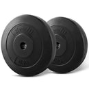Everfit 2X 10KG Barbell Weight Plates Standard Home Gym Press Fitness Exercise Weights