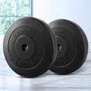 Everfit 2X 10KG Barbell Weight Plates Standard Home Gym Press Fitness Exercise Weights