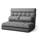 Floor Sofa Lounge 2 Seater Chair Futon Couch Bed Recliner Folding Fabric