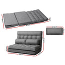 Floor Sofa Lounge 2 Seater Chair Futon Couch Bed Recliner Folding Fabric