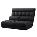 Floor Sofa Lounge 2 Seater Futon Couch Bed Chair Folding Recliner Suede