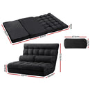 Floor Sofa Lounge 2 Seater Futon Couch Bed Chair Folding Recliner Suede