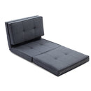 Floor Sofa Lounge Folding Chair Futon Couch Legless Seat Dark Grey
