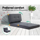 Floor Sofa Lounge Folding Chair Futon Couch Legless Seat Dark Grey