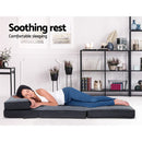 Floor Sofa Lounge Folding Chair Futon Couch Legless Seat Dark Grey