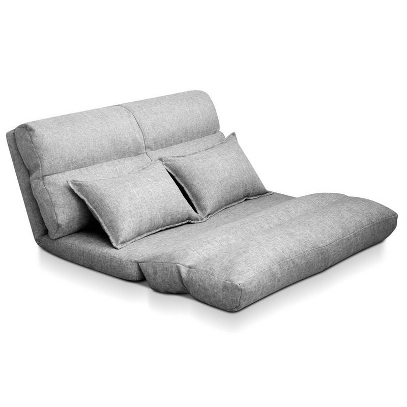 Lounge Sofa Bed 2 Seater Floor Recliner Chaise Chair Folding Adjustable