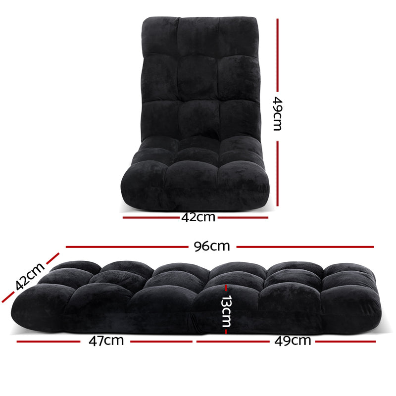 Floor Sofa Lounge Chair Futon Folding Adjustable Recliner Legless Tatami