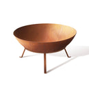 Grillz Fire Pit Charcoal Camping Rustic Burner Garden Outdoor Iron Bowl 70CM