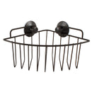 SHOWER SHELF SUCTION CUP MATTE BLACK 18 X 18 X 11CM