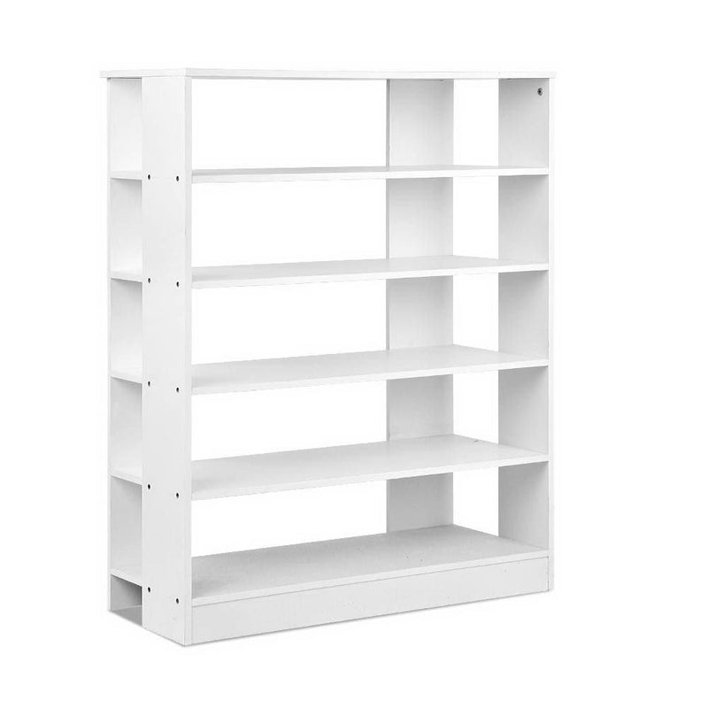 Artiss Shoe Cabinet Shoes Organiser Storage Rack 30 Pairs White Shelf Wooden