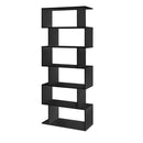 Artiss 6 Tier Display Cabinet Shelf Storage Bookshelf Bookcase Black Stand Rack