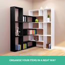 Artiss DIY Display Cube Shelf Ladder Bookcase Storage TV Cabinet Unit Black