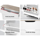 Artiss Shoe Cabinet Shoes Organiser Storage Rack Drawer Shelf 16 pairs White
