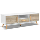 TV Cabinet Entertainment Unit Stand Storage Drawer Wooden 120cm