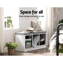 Artiss White Shoe Cabinet Shoes Organiser Storage Rack Shelf