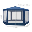 Gazebo Party Tent Marquee Canopy Mesh Wall Outdoor Camping Gazebos