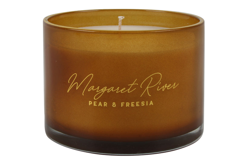 GLASS CANDLE GOLD RIM 11X8CM YARRA VALLEY 340ML