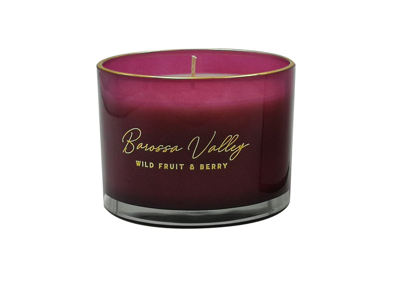 GLASS CANDLE GOLD RIM 11X8CM MARGARET RIVER 340ML