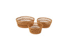 LEEAN SET OF 3 PALM BASKETS 30 X 25 X 12CM LARGE