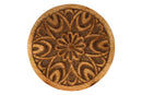 HARMONY MANGO WOOD S4 ROUND COASTERS 10 X 10 X 4CM