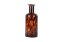 EASTON AMBER LEOPARD PRINT VASE H30 X D12CM