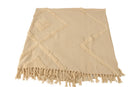 FAITH TUFTED COTTON THROW WITH FRINGING 150 X 125CM