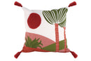 BELICIA SUN AD PALM TASSEL FILLED COTTON CUSHION 50X50CM