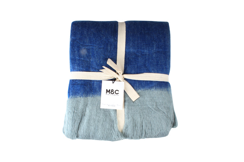 HAMZA FAUX MOHAIR THROW WITH FRINGING 170 X 130CM