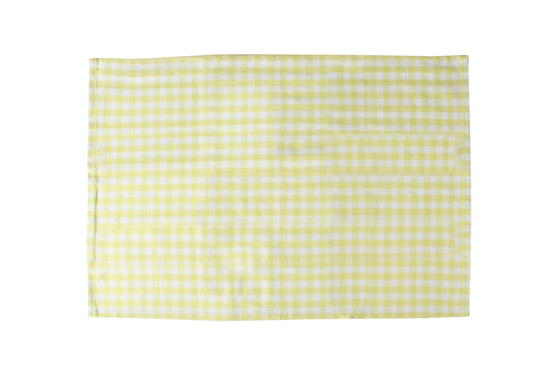 CYRENE GINGHAM COTTON TEA TOWELS 2 PACK 60 X 40CM