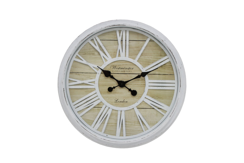 HOLBORN ROMAN NUMERAL CLOCK WHITE 52 X 52 X 6CM