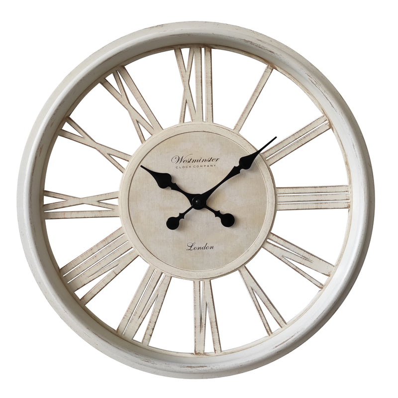 HAMMERSMITH CLOCK WHITE 52 X 52 X 6CM