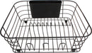DISH RACK W CUTLERY HOLDER & RUBBER FEET MATTE BLK 36X33X13