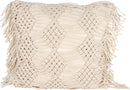 VISTA MACRAME CUSHION WITH FRINGE WITH FILLING 50 X 50CM
