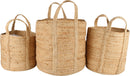 HENNA S3 JUTE BASKETS NATURAL 35 X 35CM LARGE