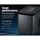 2.2L Ice Maker Portable Ice Cube Machine - Black