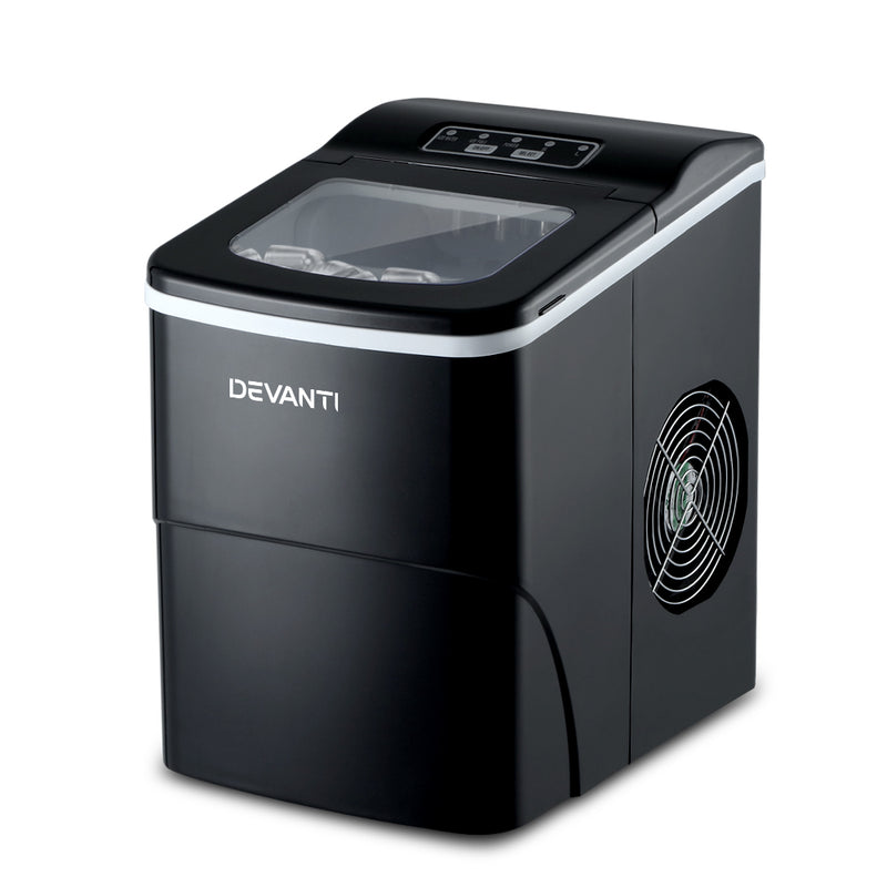 Devanti 2L Ice Maker Portable Ice Cube Machine - Black