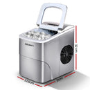 Devanti 2L Ice Maker Portable Ice Cube Machine - Silver
