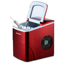 Devanti 2L Ice Maker Portable Ice Cube Machine - Red