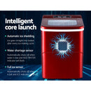 Devanti 2L Ice Maker Portable Ice Cube Machine - Red