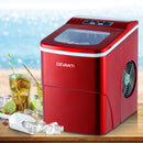 Devanti 2L Ice Maker Portable Ice Cube Machine - Red