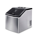 Devanti 3.2L Ice Maker Portable Ice Cube Machine Stainless Steel LED Display - Silver